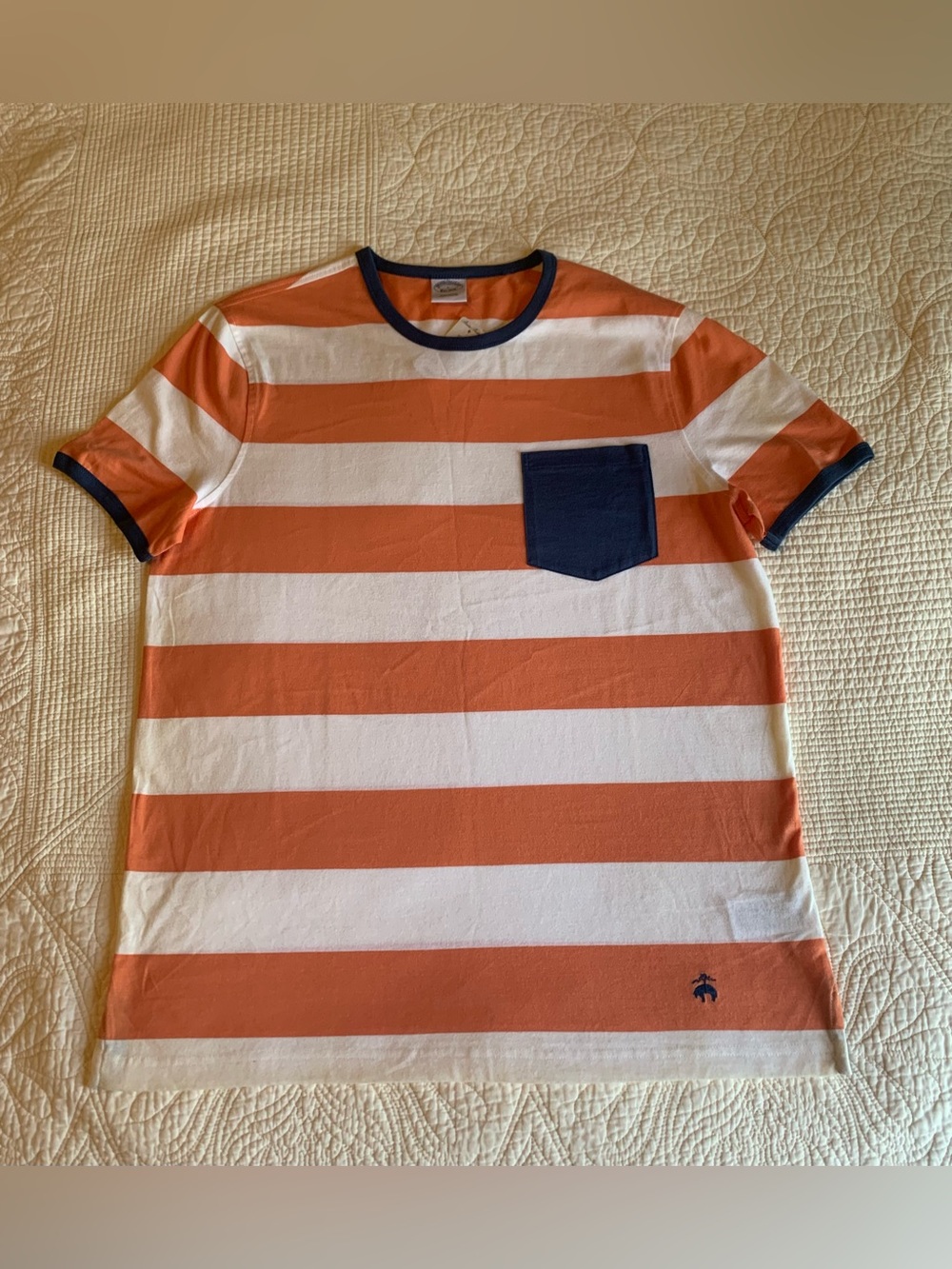 Brooks Brothers Cotton Striped Pocket T-Shirt